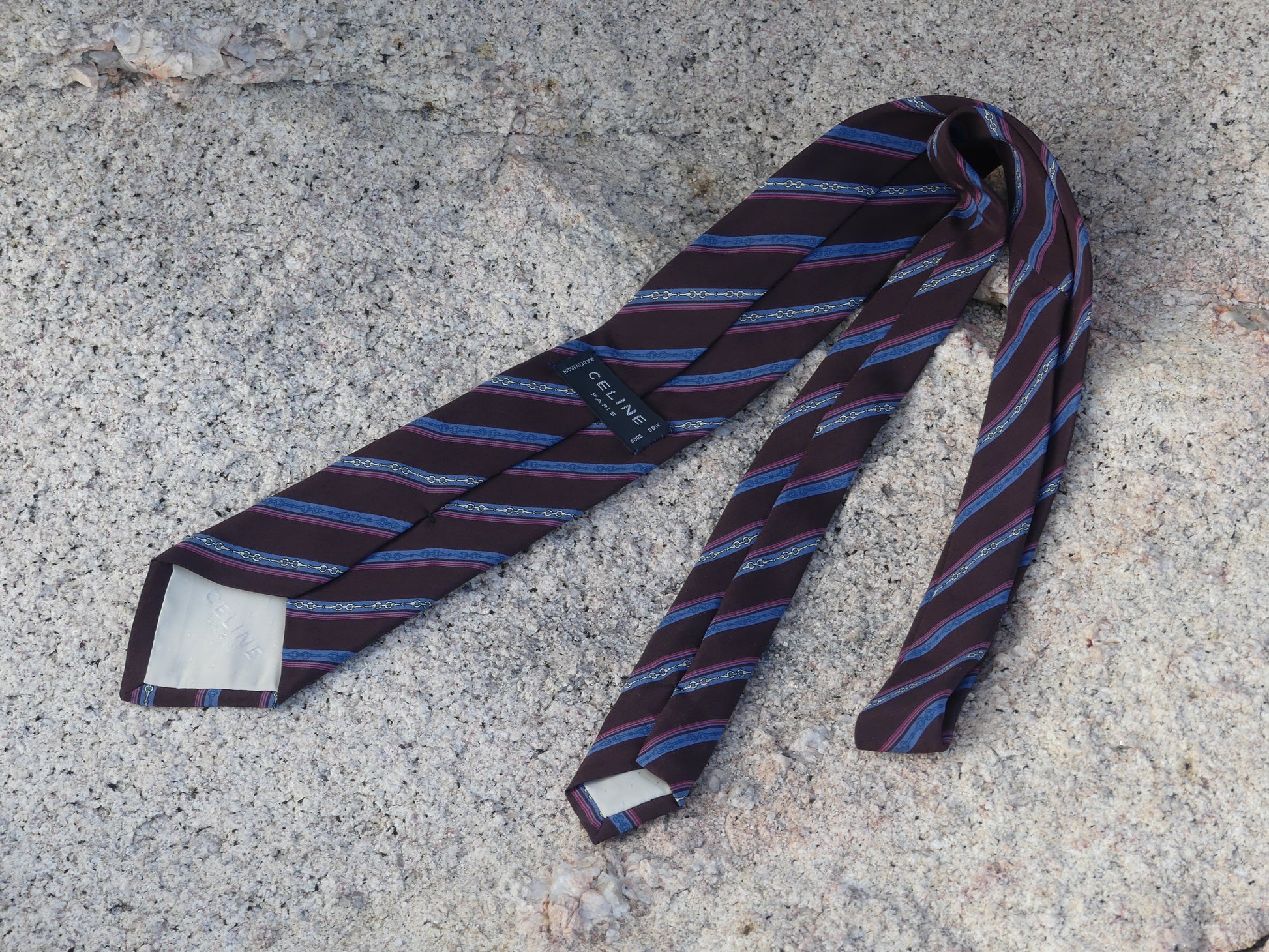 CELINE VINTAGE TIE - La Vague Vintage Shop 