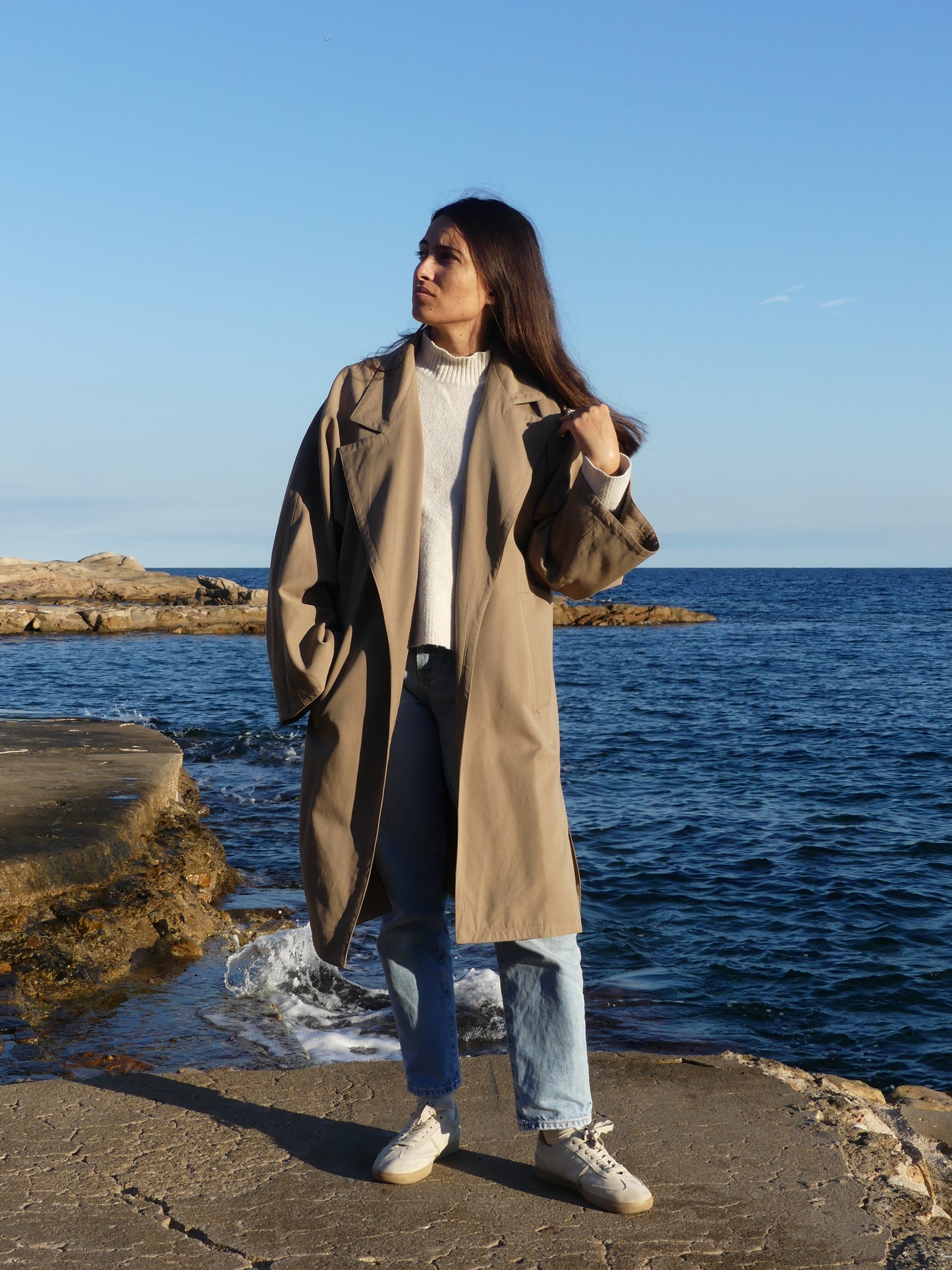 MARIONA VINTAGE TRENCH COAT - La Vague Vintage Shop 