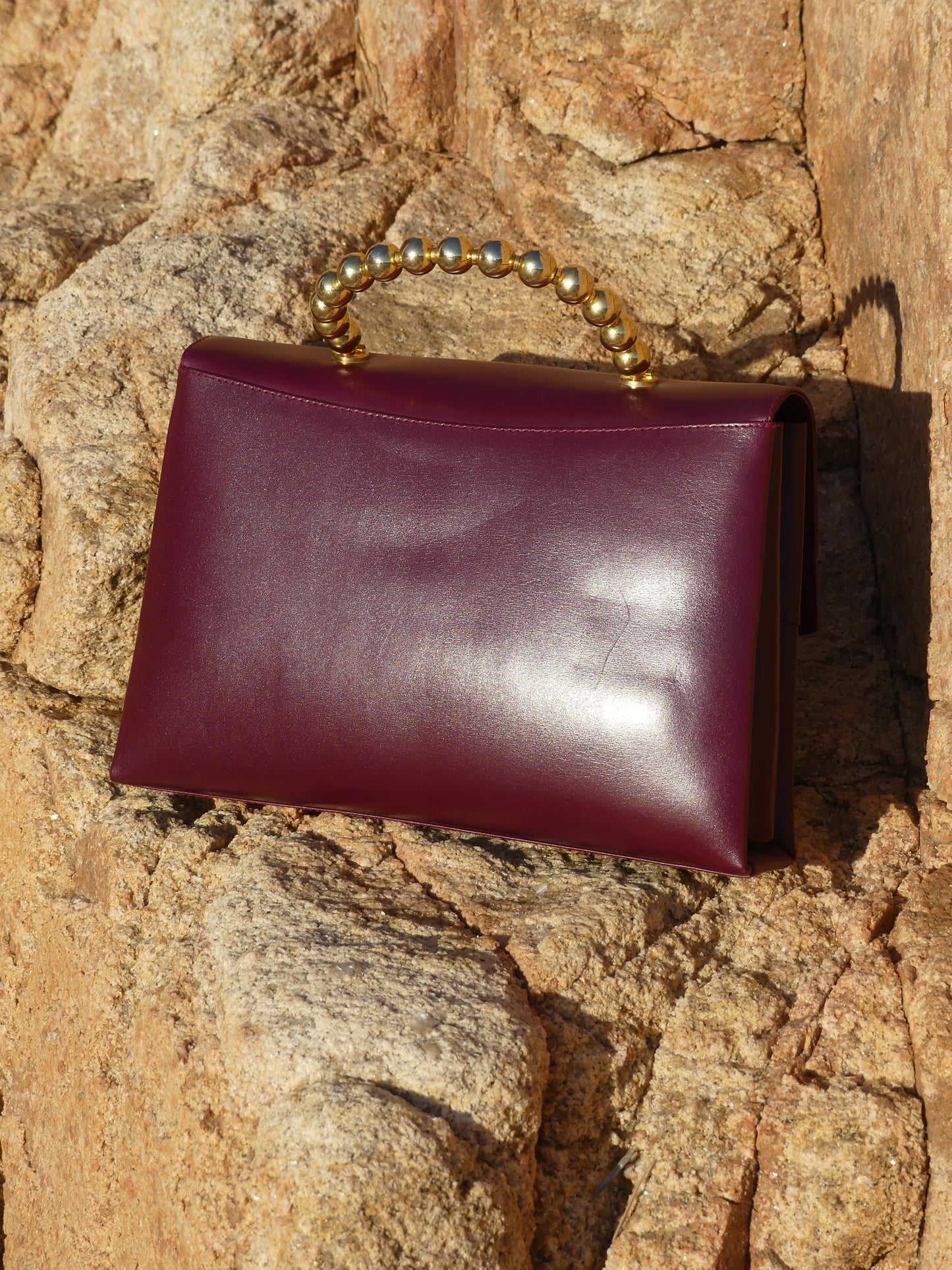 BORDEAUX HANDBAG - La Vague Vintage Shop 