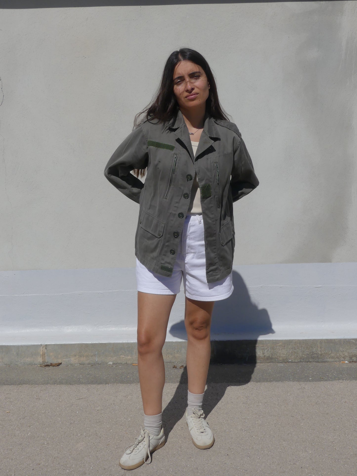 SIERRA VINTAGE MILITARY JACKET - La Vague Vintage Shop 