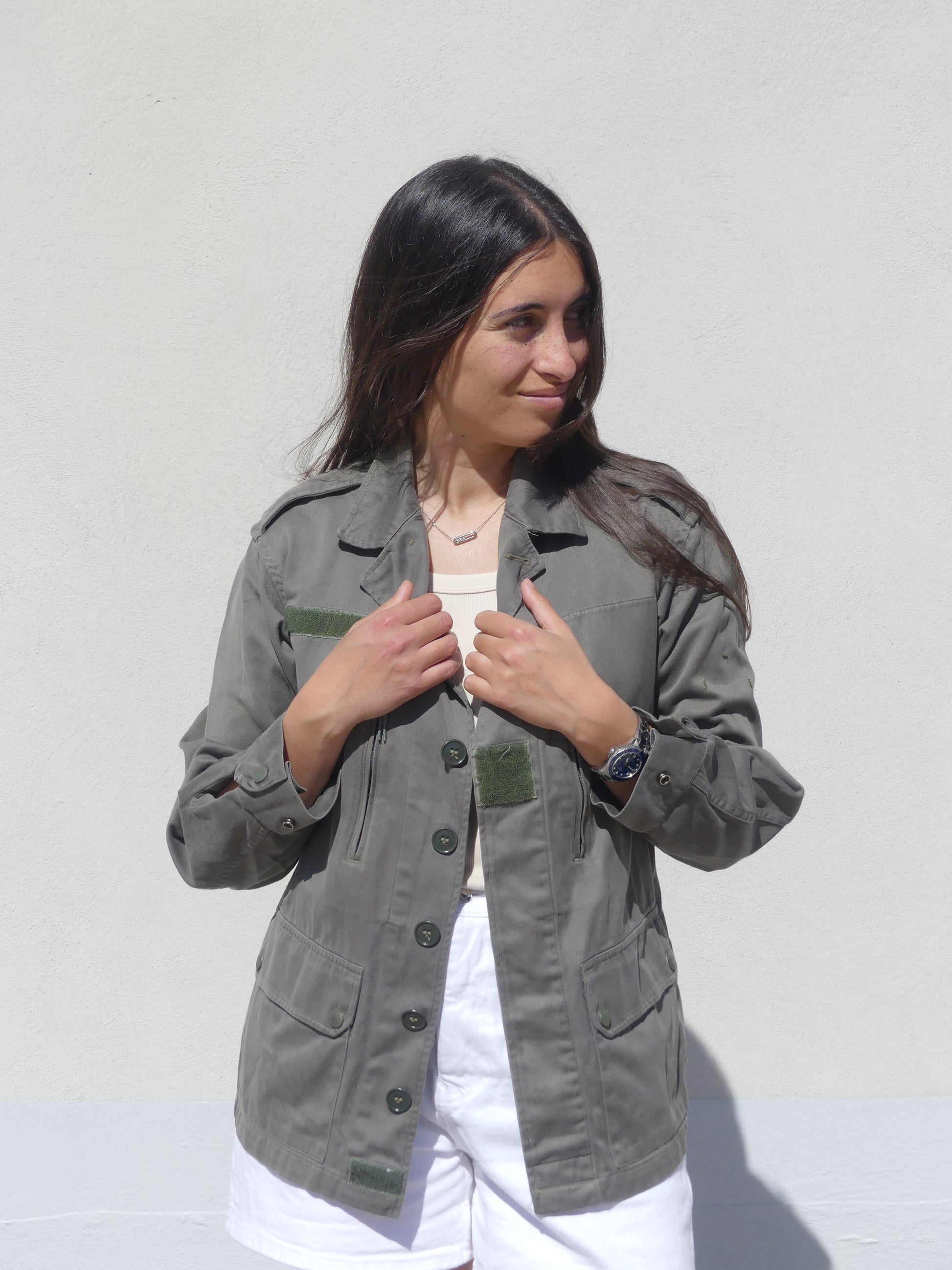 SIERRA VINTAGE MILITARY JACKET - La Vague Vintage Shop 