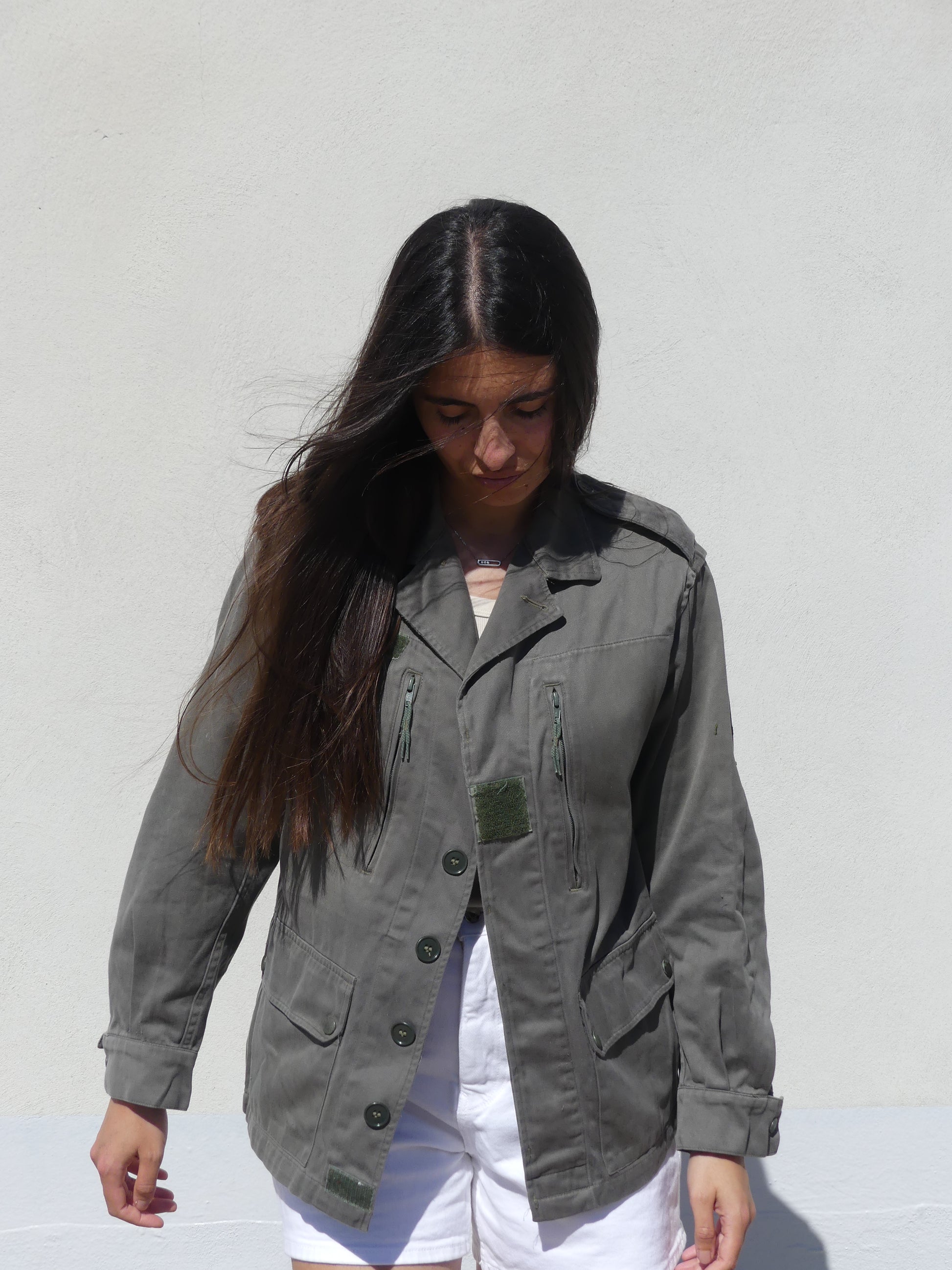 SIERRA VINTAGE MILITARY JACKET - La Vague Vintage Shop 