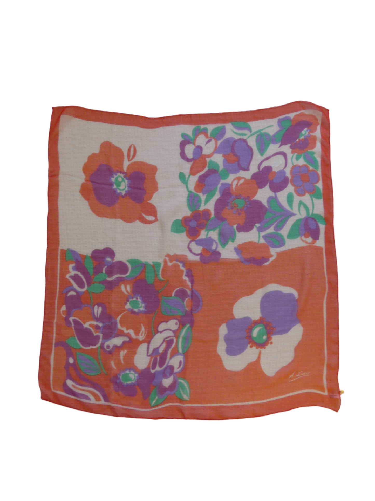 RADIANT BLOSSOM SILK SCARF