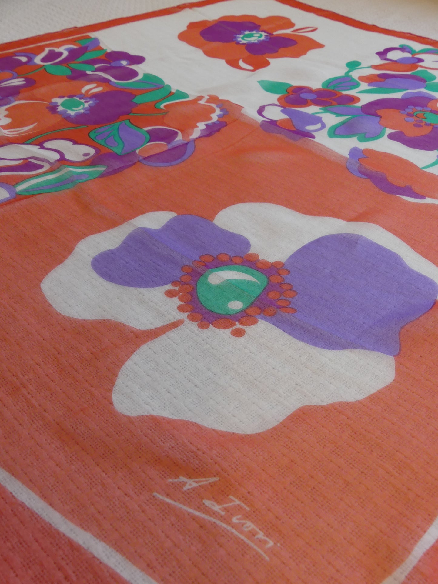 RADIANT BLOSSOM SILK SCARF