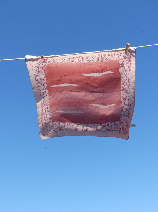 PINK SQUARE FOULARD